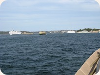 Millennium and Aurora in the bay