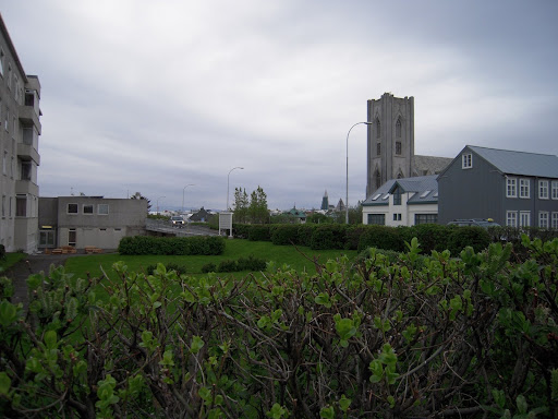 Looking southeast over Reykjavík in the morning.