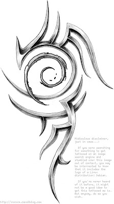debian tribal tattoo