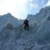 DSCN5766.JPG, Peter climbs steep ice, 0328 Tajikistan