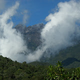 Mount Kinabalu (4095m) as seen from the Park HQ (1570m)