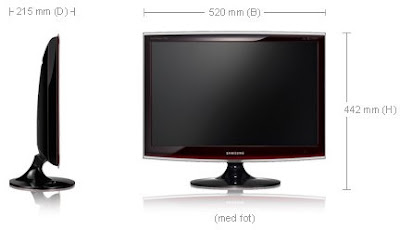 Samsung SyncMaster T220 Måtten