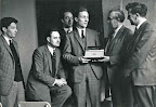 Brendan Gavin, Bob Snuddon, Dag Brown, Geoff Eagan, Jimmy Addison (Works Manager) & Bruce Bower (Works Engineer)