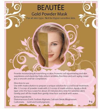 beautee 3d powder mask gold