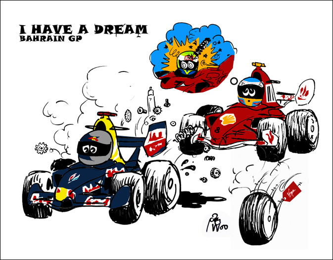 I have a dream Bahrain GP Себастьян Феттель Фернандо Алонсо Фелипе Масса