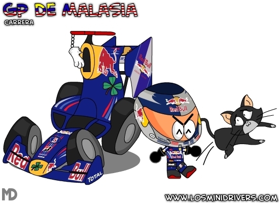Себастьян Феттель Red Bull на Гран-при Малайзии 2010