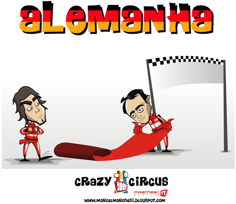 Фернандо Алонсо и Фелипе Масса Crazy Circus Гран-при Германии 2010