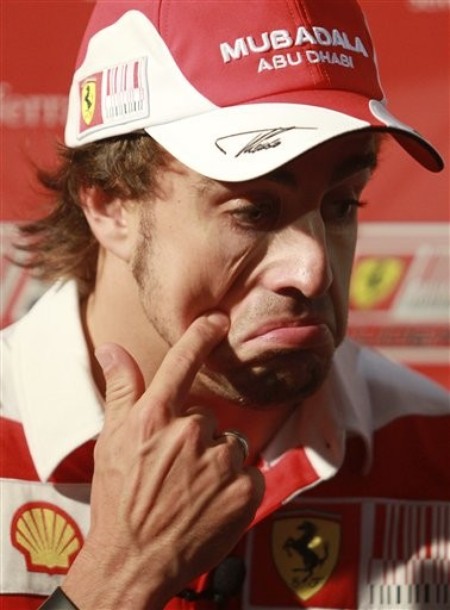 Фернандо Алонсо на Гран-при Сингапура 2010