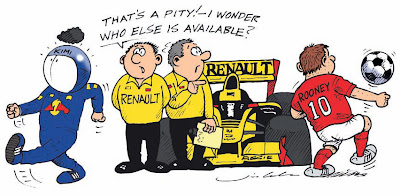 комикс Jim Bamber про Кими Райкконена и Renault
