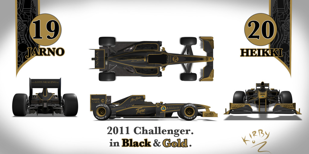 Lotus в классической черно-золотой раскраске