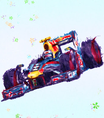 рисунок Себастьян Феттель Red Bull