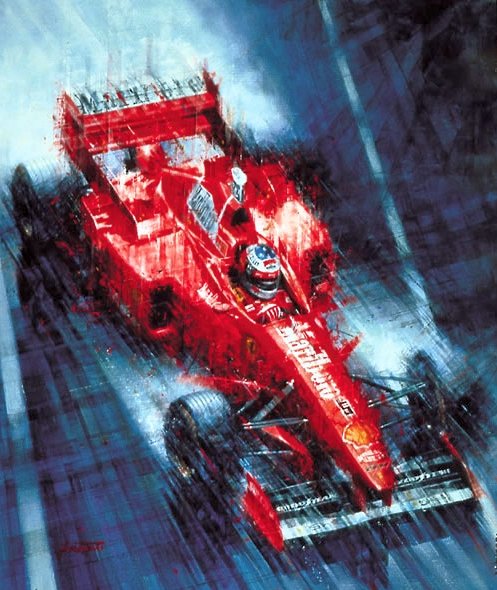 арт Михаэль Шумахер на Ferrari на Гран-при Монако 1997