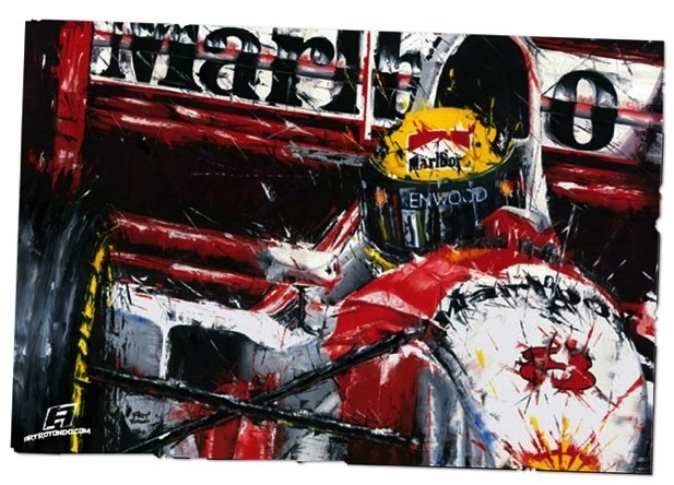 Айртон Сенна McLaren MP4-8 картина посвященная последней победе в карьере на Гран-при Австралии 1993 от  Art Rotondo