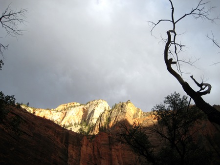 Golden peak at Zion