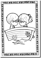 Valentin's day Precious moments coloring pages