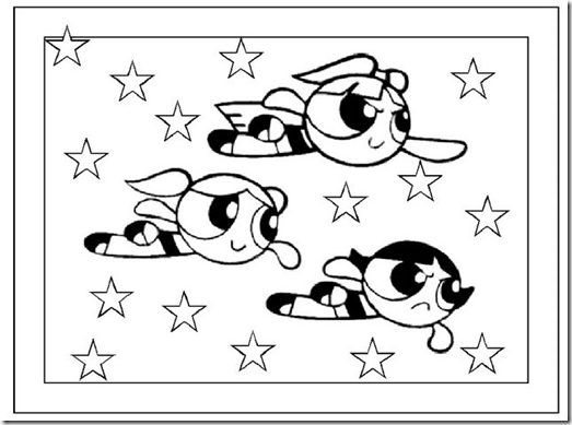 The powerpuff girls coloring pages