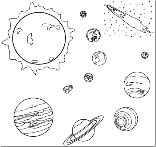 sistema solar para colorear