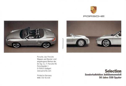 1953 Porsche 550 Spyder. of the 550 Spyder in 1953.