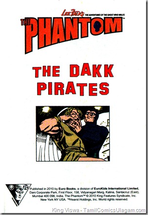 Euro Books Phantom Series Book No 1 The Dakk Pirates 1st Page