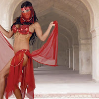 ODALISAS COMPLETO TALLE UNICO SOLO COLOR ROJO TRAE BRASIER PUSH UP DE LENTEJUELAS, TRUZA,PANTALON DE TUL EN TIEMPOS,BINCHA,PAÑUELO PRECIO 60.00 DOLARES