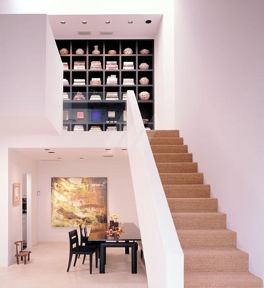 Bookshelves in Stairwells Wilson and Associates Architects