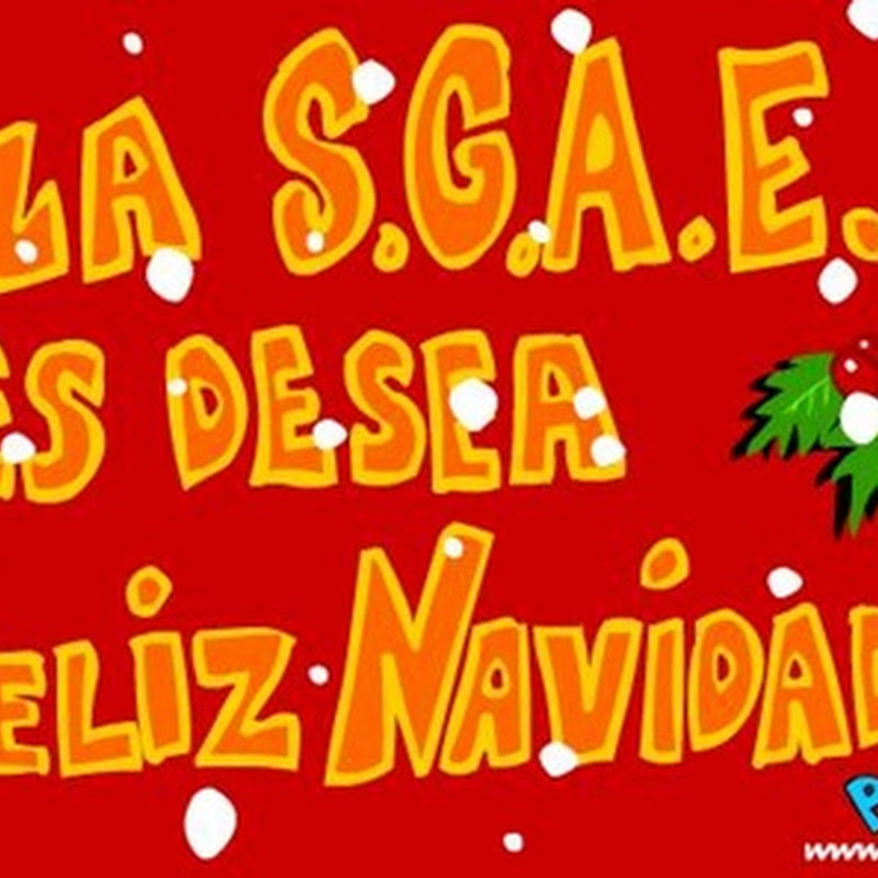 La SGAE les desea Feliz Navidad” postal para enviar