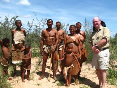 Dave Fox with Kalahari Bushmen Dave Fox with Kalahari Bushmen