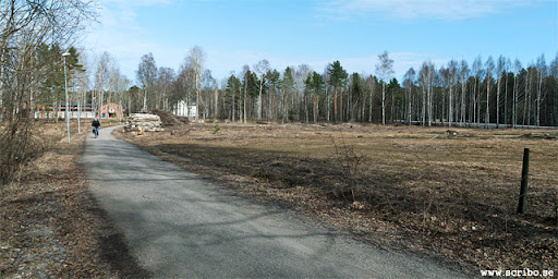 Cyckelväg över Rosendalsfältet