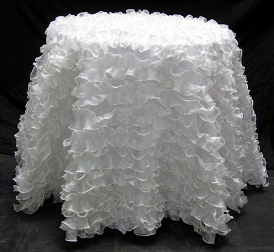 Tablecloths  Weddings on Linen N  Chair Covers  New Product  Sheer Ribbon Tablecloth   Updated
