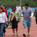 Chef Rob takes a break to walk some laps