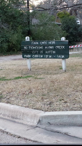 Shoal Creek Park Sign