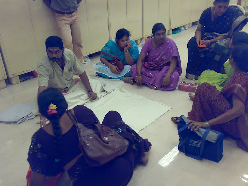 A scene inside the society shop.