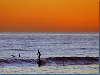 Surfer at Sundown Surfer at Sundown