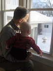 Watching the birds outside with Grandpa