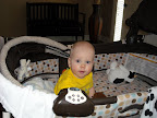 Playing while Mommy works.