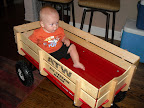 New wagon from Grandpa and Grandma Nielsen