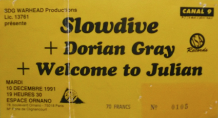 ticket concert slowdive 1991 paris Vieux con jusquau bout : Slowdive live à Paris en 1991...