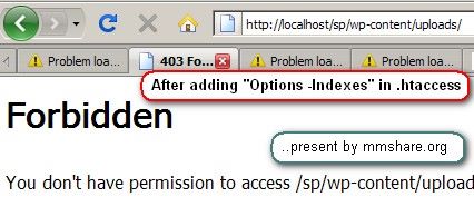WordPress upload folder with htaccess protection