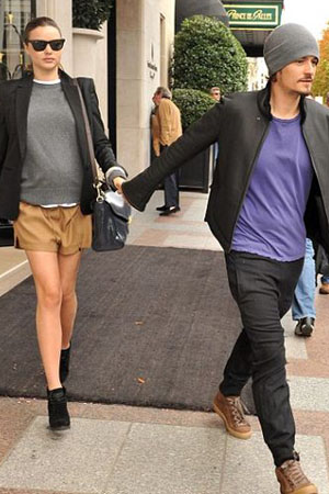 Miranda Kerr and Orlando Bloom Adopt a Low Key Style in Paris