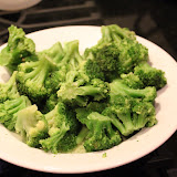 Bowl of broccoli after it is cooked- I added a small amount of cracked pepper and lemon.