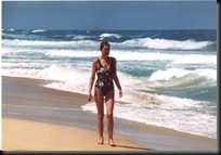 Anna Walking along the Beach