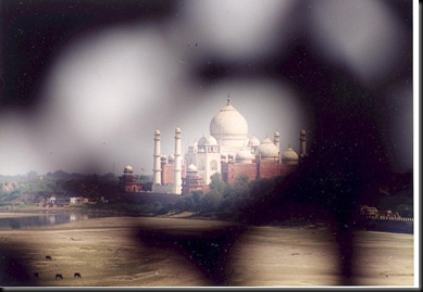 Taj Mahal fra Red Fort Taj Mahal fra Red Fort