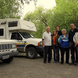 Us with our kind friends from Brazil, who gave us a lift to the glacier in their awesome camper.