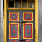 The towns more than make up for the drab weather with colourful paint