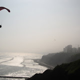 Paragliders off the coast, Barranco