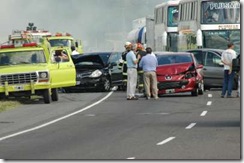 Post-Accident Scene. Can't really see our car.