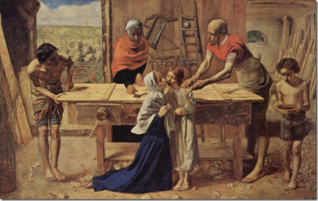Cristo en casa de sus padres, de John Everett Millais (1850) Cristo en casa de sus padres, de John Everett Millais (1850)