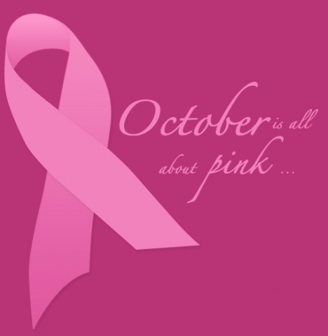 breast cancer ribbon. October is Breast Cancer