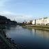 DSC01128.JPG, Salzach-joki jakaa kaupungin uuteen ja vanhaan..., Bad Gastein & Salzburg 20. - 22.11.2009