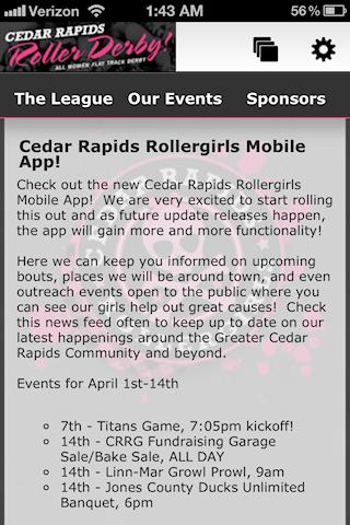 【免費運動App】Cedar Rapids Roller Girls CRRG-APP點子